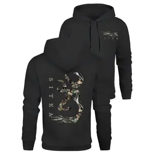 Stylish Sitka Print Men’s Casual Hoodie – Cozy Long Sleeve Sweatshirt for Autumn & Winter Fashion, Comfortable Pullover Hoodie, Warm Everyday Menswear Top for Casual & Outdoor Wear