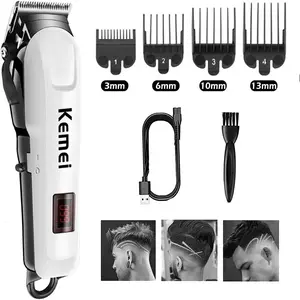 Kemei Professional Hair Clippers Trimmer Kit Cutting Machine Barber Salon US