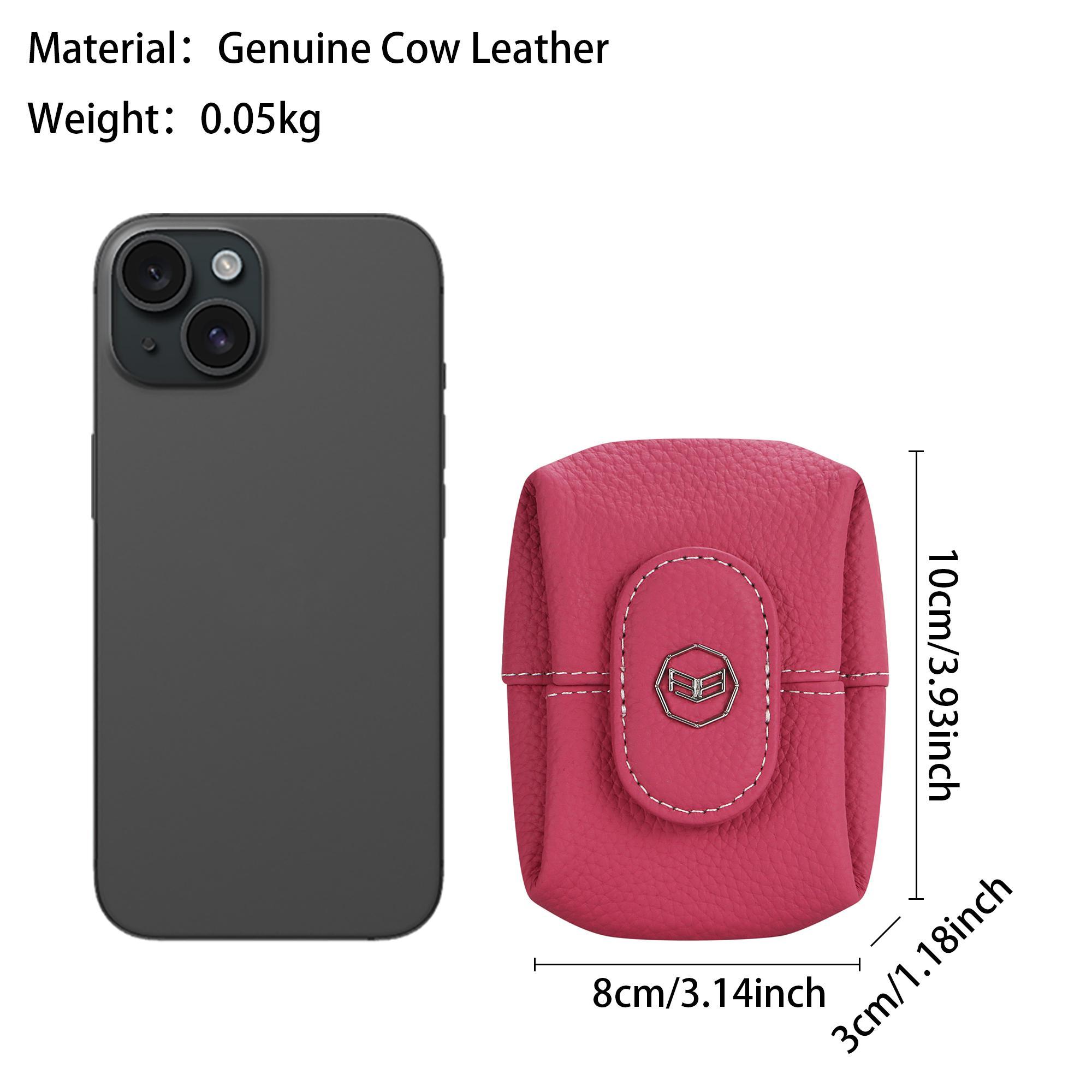 Royal Bagger Mini Lychee Pattern Coin Purse, Solid Color Buckle Key Earphone Storage Bag, Casual Change Pouch for Daily Use 1603 SpringStatements