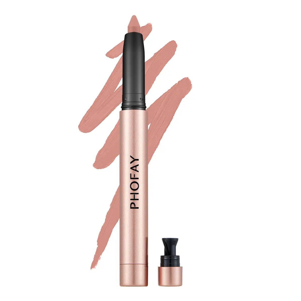 PHOFAY Matte Lip Liner & Lipstick Pen - 2-in-1 High-Pigment Velvet Lip Pencil, 12H Transfer-Proof Long-Lasting, Smooth Ultra Glide Formula for Precise Fuller Lips