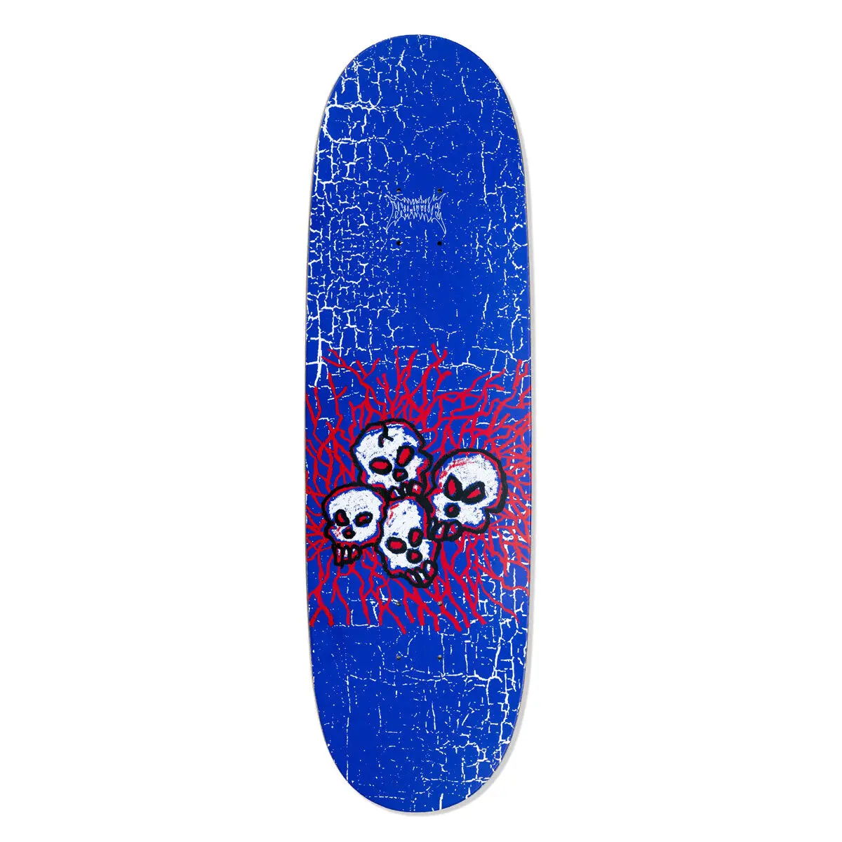 Egg Shape Skateboard Deck, 7-Ply Maple Wood, Villani Brainwash Digital Print with Silver Foil Accents, 9.125 x 32 Inches, Skateboards