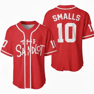 The Sandlot #10 Smalls Red Baseball Jersey, The Sandlot Jersey, Vintage Movie Baseball Shirt, Retro Baseball Jersey Men Women Youth Kids, Classic Game Day Outfit