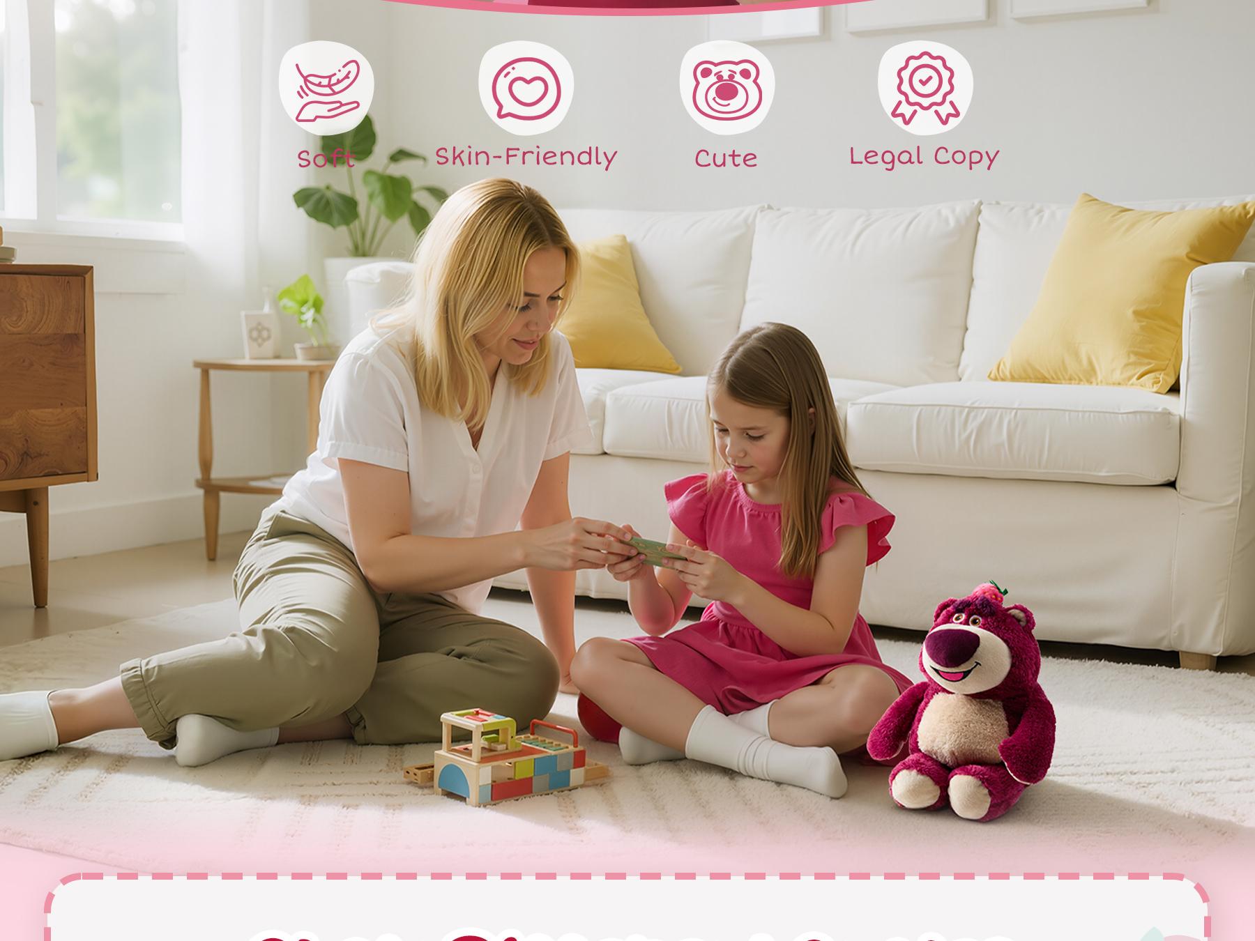 MINISO Disney Lotso Plush Toy - The Cutest Sitting Bear for Cozy Vibes & Decor,Official,So Sweet!