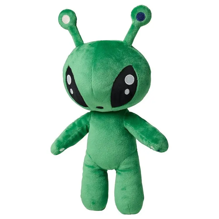 34cm Green Alien Plush Toy Soft Cuddly Companion for Indoor Room Decor Versatile Halloween Thanksgiving Christmas Gift Soft Stuffed Figure Soft Stuffed Animals Decorative
