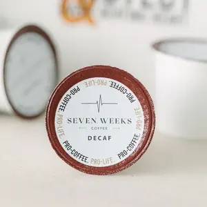 7 Weeks Coffee | Decaf Medium Roast Coffee Pods, Lab-Tested Mold & Mycotoxin-Free, 20ct, Keurig Compatible, Nutty Notes