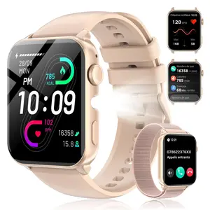 Smartwatch Built-in flashlight Bluetooth Call, Messages Push 100+ Sports Modes,with High Battery Life Touch Screen Watch Wearable Devices, Smart Watches for iPhone/Andriod, Waterproof watch
