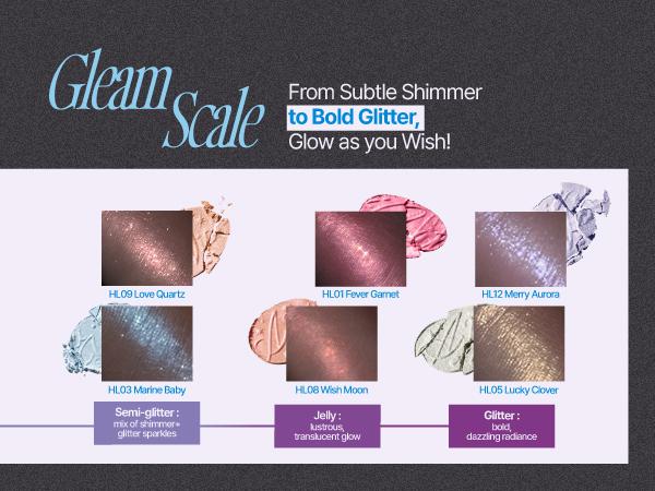 fwee Glitz Stone Highlighter | 12 Vibrant, Photogenic Shades, Long-lasting Glow, Daily Shimmer to Bold Glitter, Inspired by Birthstones