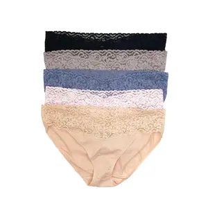Lace Top Bikini Underwear 5-Pack