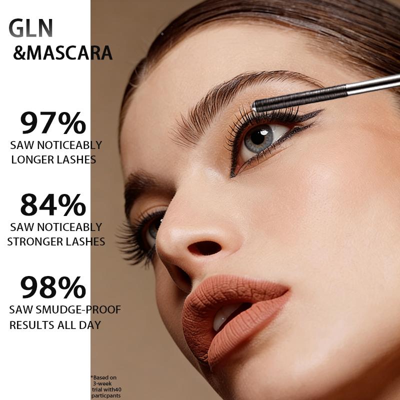 GLN 3D Curl & Volume Black Mascara Long-lasting curl-enhancing beauty makeup Large-sized black smudge-proof waterproof tube mascara Dramatically voluminous 3.2g