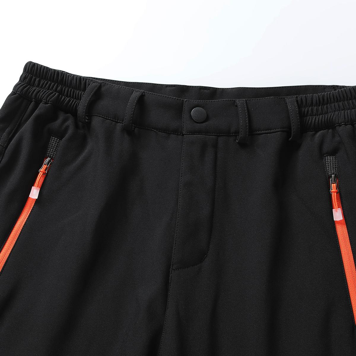 Men's windproof tactical pants with belt - outdoor skiing and hiking pants with zippered pockets, warm and comfortable fleece lining, expedition gear suitable for outdoor activities - men's gift recommendation softshell