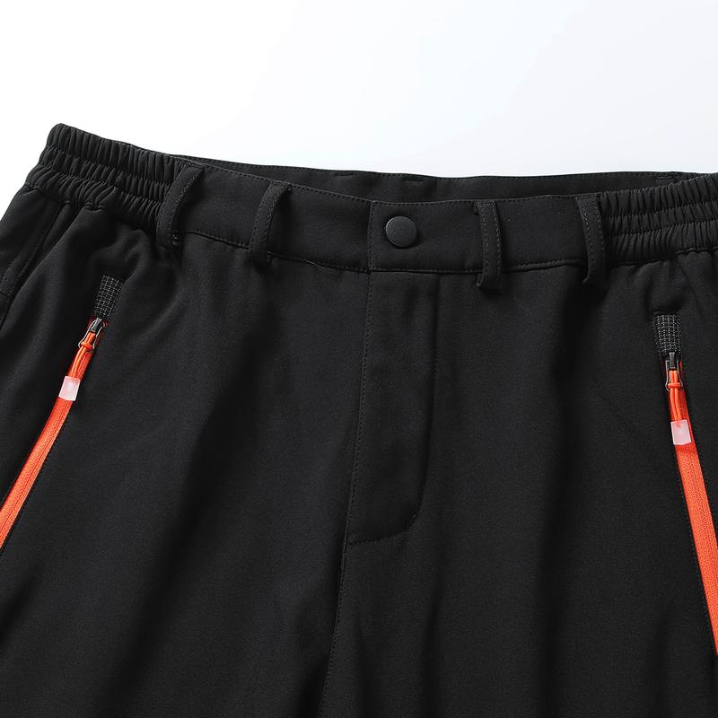 Men's windproof tactical pants with belt - outdoor skiing and hiking pants with zippered pockets, warm and comfortable fleece lining, expedition gear suitable for outdoor activities - men's gift recommendation softshell