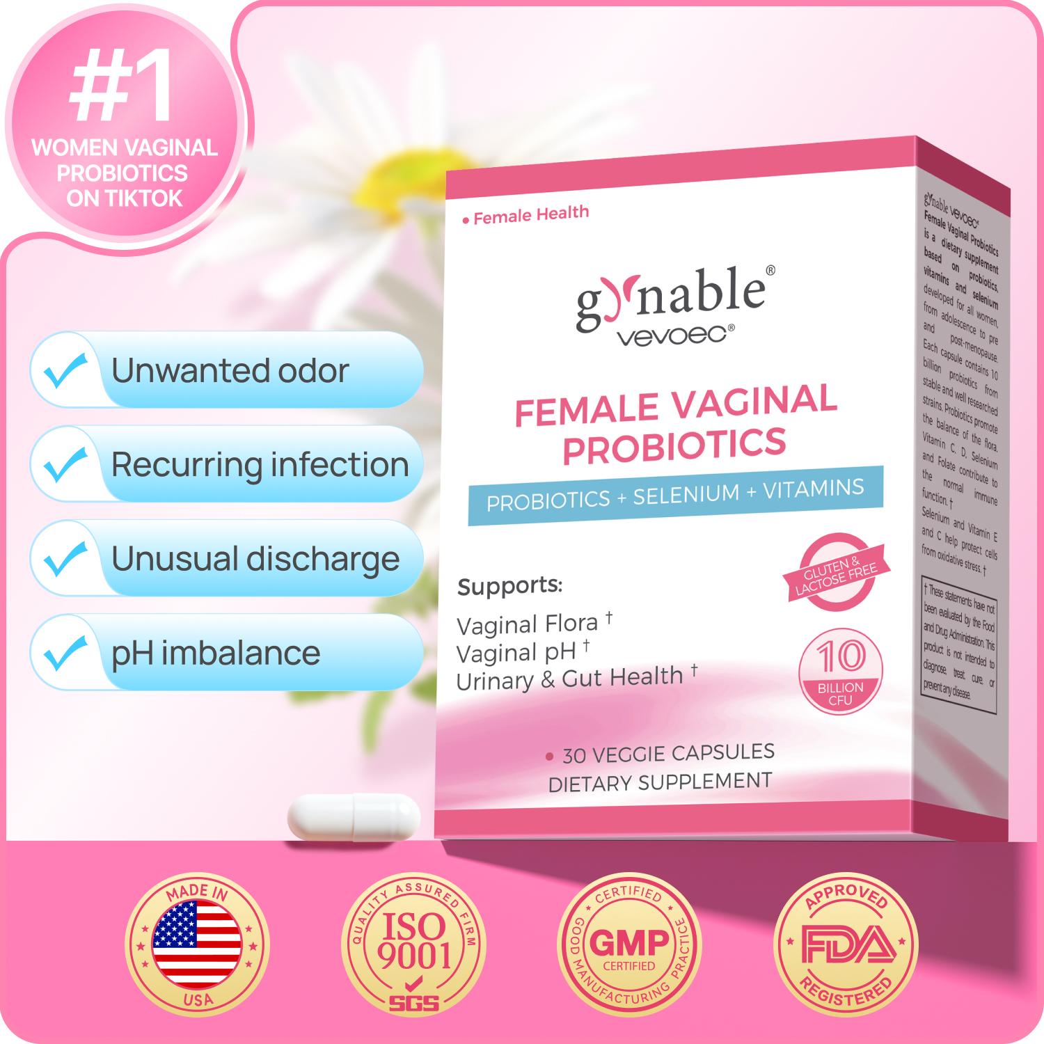 Gynable female probiotics for HPV & Odor & Tightening & Moistening, women probiotics,hpv Natural supplements for women,