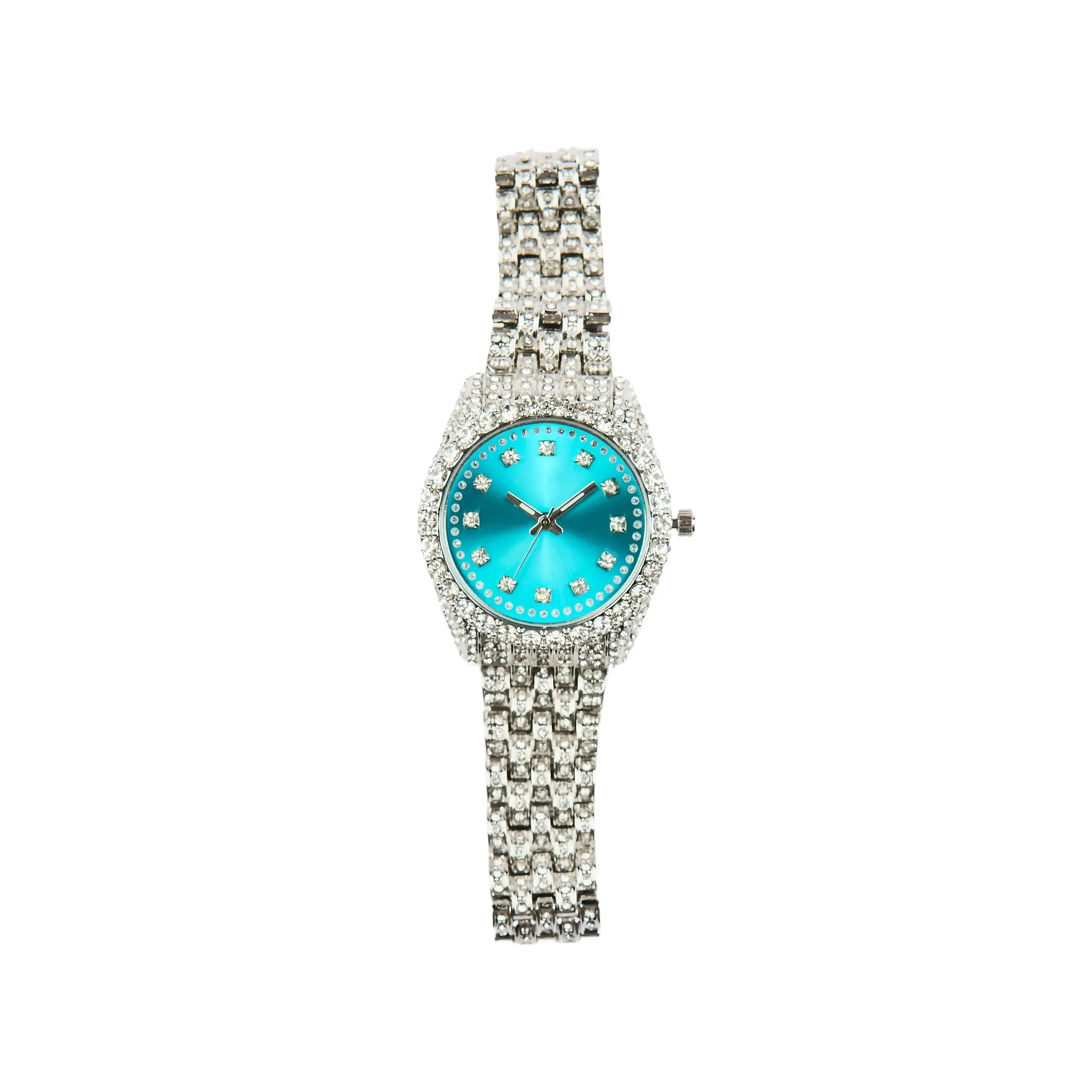 Ishani Silver/Blue Crystal Watch