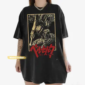 Berserk Guts Armor T-Shirt, Guts Black Swordsman Game Vintage Graphic Shirt, Horror Game 2026 Fan Tee, Gift for Men, Gift for Women, Crew Neck T-shirt, Trending T-shirt