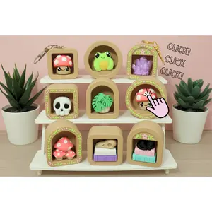 3D Printed Single Bookshelf Clicker Fidget Toys