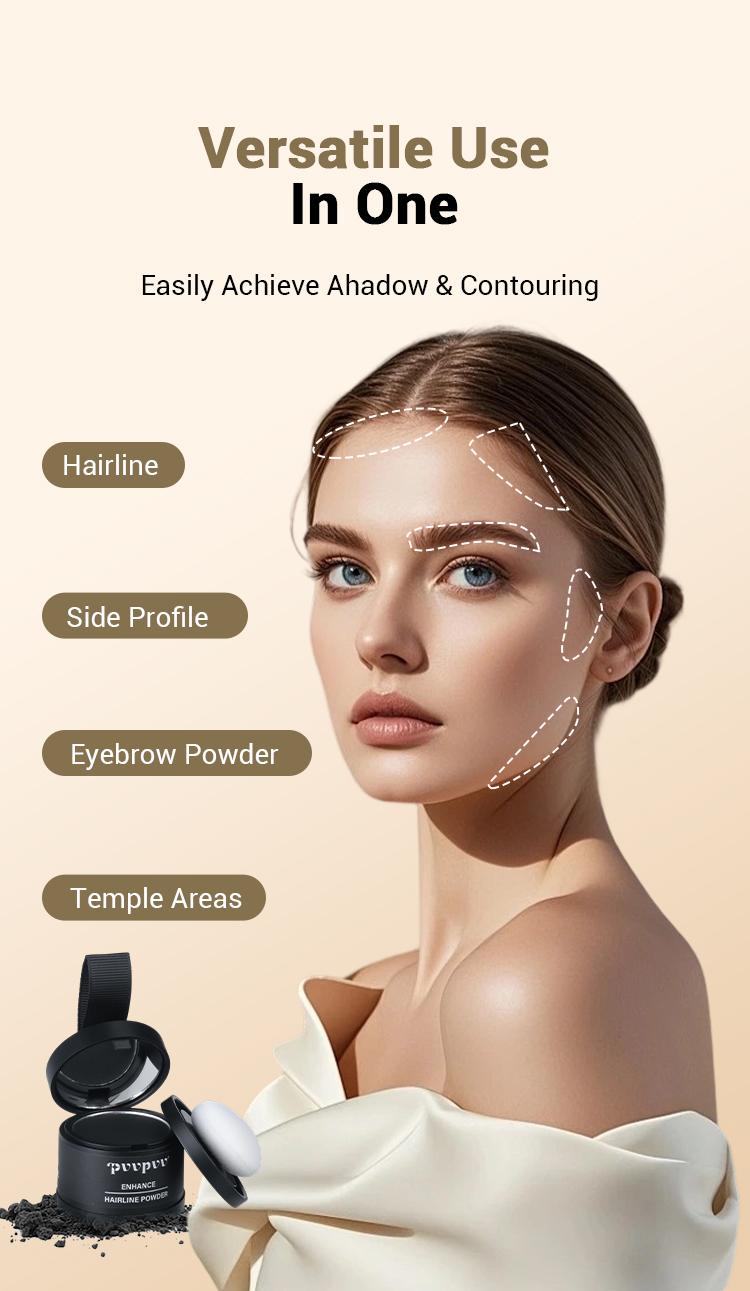 PVVPVV Hairline Powder | BUY 1 GET 1 FREE + Free Brush | Sweatproof Puff Design, Instant Confidence