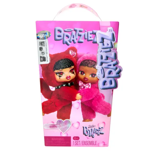 Bratz Bratziez SweetHeartz Series Plush Figure Blind Box Keychain, Cute Soft Fuzzy Collectible Key Ring Accessory for Summervibes, Cute Soft Keychains