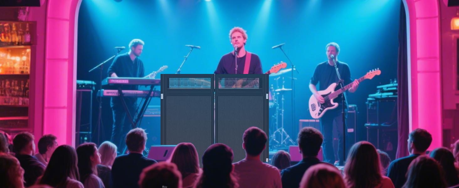 DJ Facade Booth Table 40" x 20" - Portable Detachable DJ Booth Table Station with Black/White Scrims & Carry Bag for Show, Party, Gathering