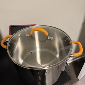 Ciwete Stainless Steel Stock Pot, 11 Quart Soup Pot with Lid, Heavy-Duty Thick Bottom Induction Cooking Pot for Pasta, Stew & Simmering, Fast Heating, Compatible with All Cooktops, Dishwasher Safe