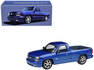 2006 Chevrolet Silverado 'Cateye' Pickup Truck Ming Blue Metallic 1/64 Diecast Model Car Paragon