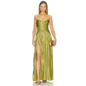 retrofete Stephie Dress in Metallic Peridot