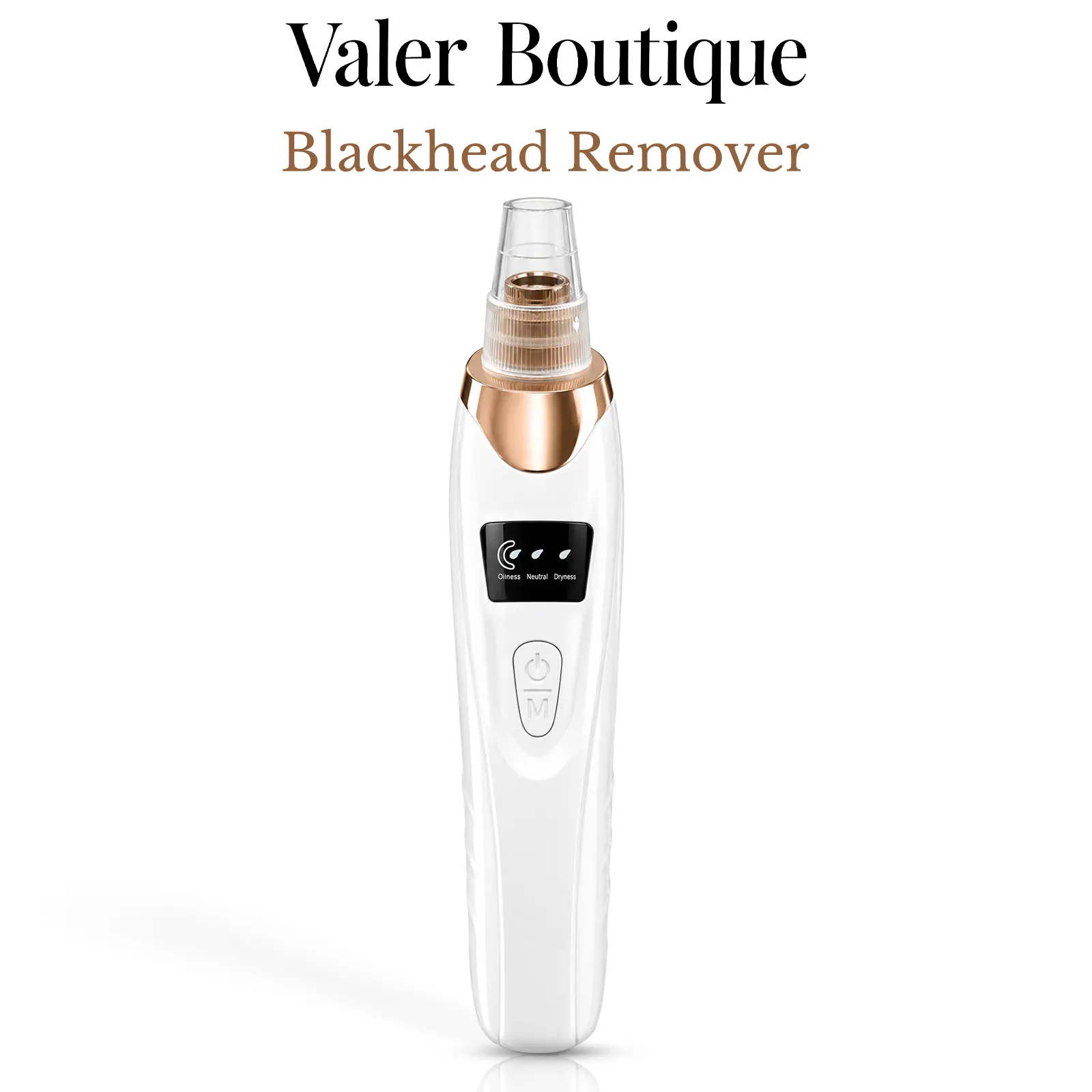 Rechargeable Blackhead Remover Pore Vacuum - 6 Attachments 3 Speed Portable Facial Cleaning Tool USB Fast Charge