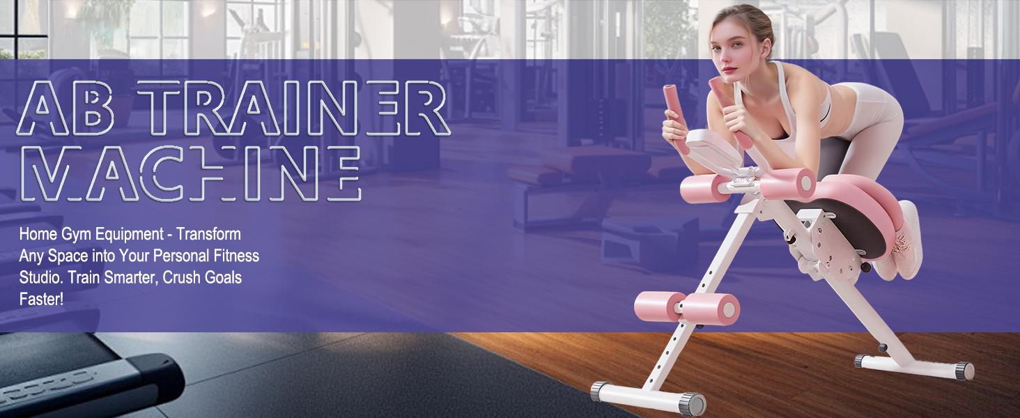 Jointlycreating Ab Machine with 5 Adjustable Levels & LCD Display Portable Home Gym Equipment for Core Workout Thickened Foam Handles