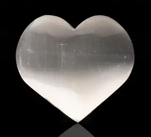 Genuine Hand‑Carved Selenite Heart – Natural Calming Crystal