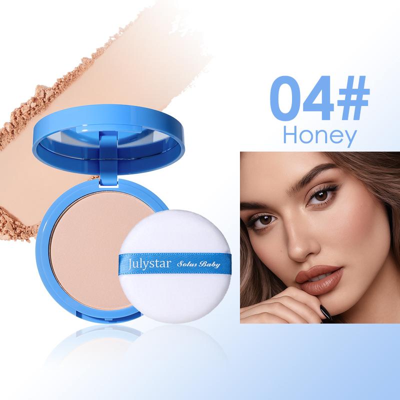 Summer Oil-Control Pressed Powder for Natural Matte Finish, Waterproof Setting Makeup Powder for Long-Lasting Smooth Complexion & Daily Use