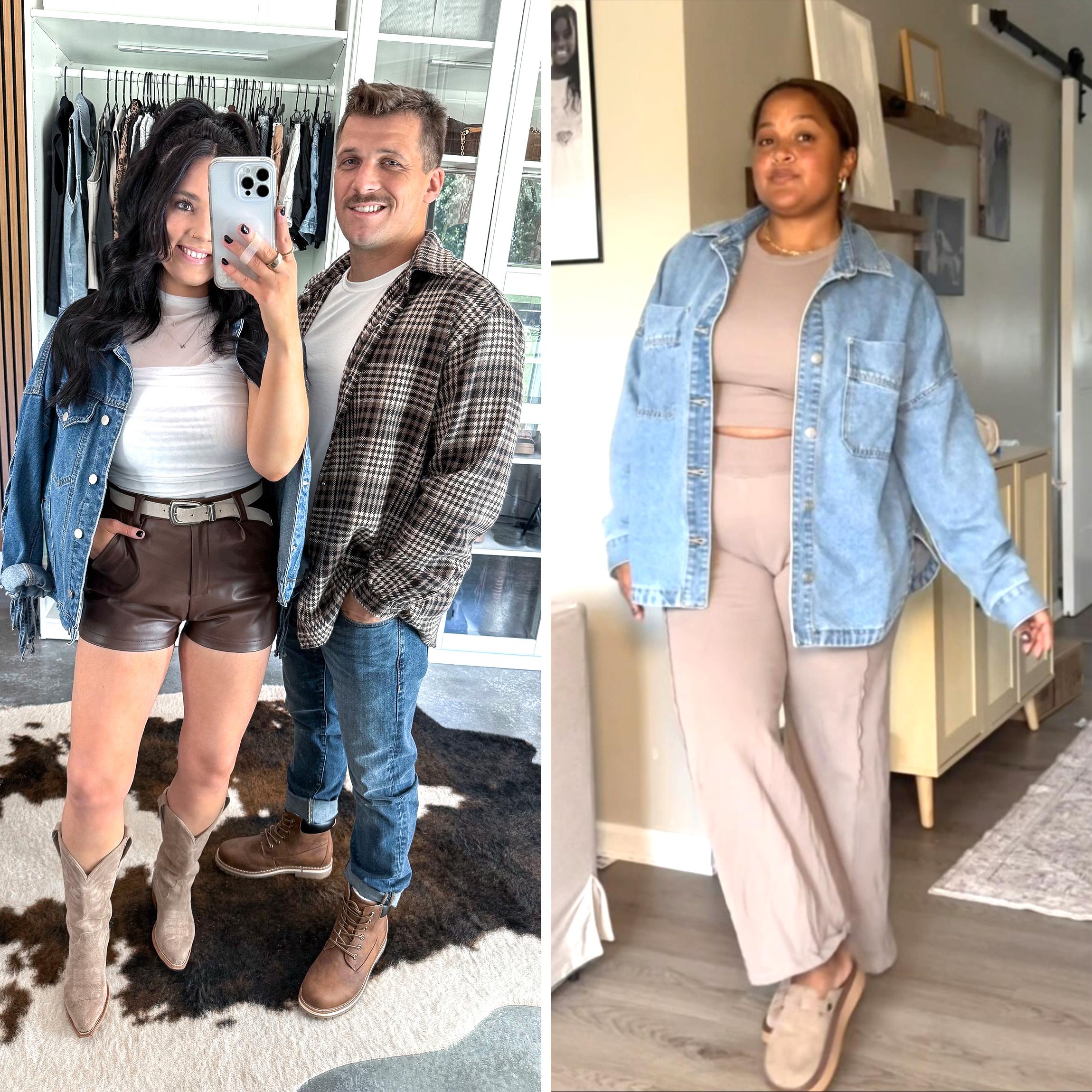 Buenoble Women’s Oversized Mid-Long Denim Jacket Boyfriend Fit Jean Jacket with Pockets Casual Loose Denim Coat SpringStatements