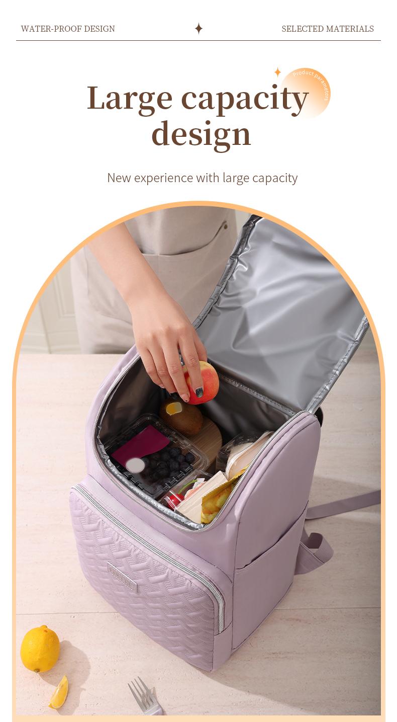 17L Large Capacity Picnic Backpack，Women's Insulated Lunch Backpack，Men's Waterproof Hiking Backpack Cooler Soft Cooler Bag for Picnic Camping