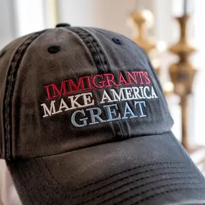 [Made-To-Order] Immigrants Make America Great Embroidered Hat, Pro Immigrants Hat Human Rights Hat