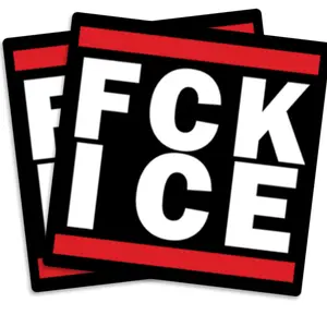 Printlabz - ICE Magnet Activism Protest Immigration Rights Social Justice Anti-ICE Car - Truck - Bumper - 2 Pack 5 Inch - EPLM0153