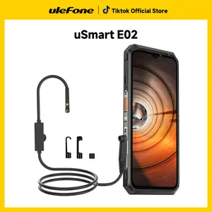Ulefone uSmart Endoscope E02 for Ulefone Armor Phone/Pad Series, IP67 Waterproof, 2M Semi-Rigid, 5.5 mm Borescope Dual Camera, 7 LED Lights
