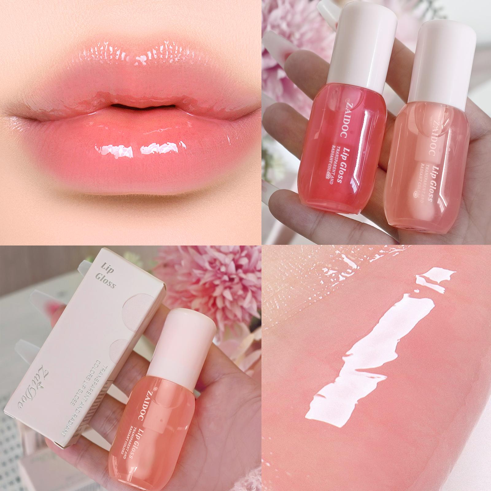 2PCS Moisturizing Lip Oil -4–6H Lasting Hydrating Glossy Lip Glaze Stick for Girls & Women, Plumping Effect with Moisturizing & Glossy Finish, Buy 1 Get 1
