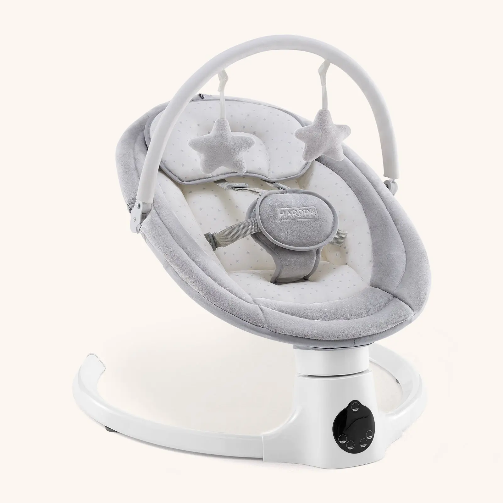 [backtoschool ]HARPPA Weddell Lite Electric Baby Swing, Compact Newborn Bouncer & Rocking Chair with Music Speaker, Secure Harness, 5 Adjustable Speeds, Foldable Base, Breathable Pad, Baby Items, Newborn Baby