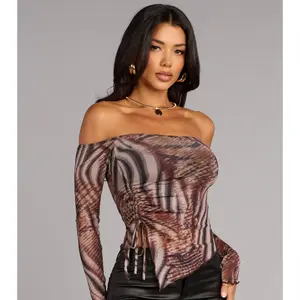 Artful Energy Off-The-Shoulder Crop Top