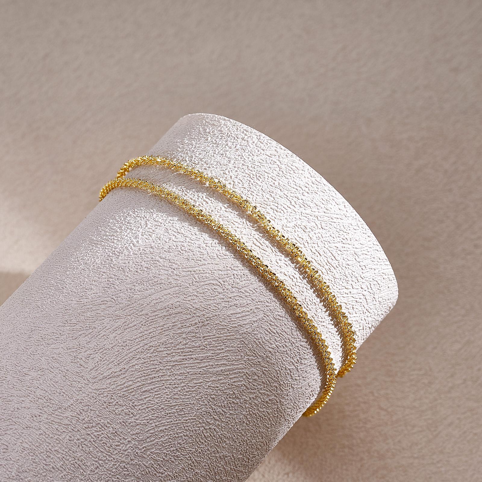 KissYan Ankle Bracelets for Women, Dainty Layering Anklets  Adjustable Fashion Twisted Sparkle Ankles Waterproof Summer Beach Foot Jewelry