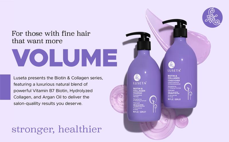 Luseta Biotin & Collagen Shampoo & Conditioner for Pro Growth - Thickening Shampoo for Thinning Hair and Hair Loss - Infused with Argan Oil to Repair DamagedDry Hair - Sulfate Free Paraben Free-2 x 16.9 fl oz