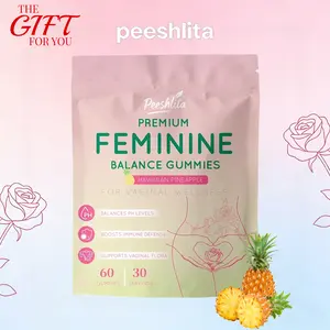 Peeshlita CORE Probiotic Gummies for Women, Feminine pH Balance Support, Gut Health & Vitality, Hawaiian Pineapple Flavor, Third-Party Lab Tested, Plant-Based, Dairy-Free, Ideal Valentine's Day Gift for Her