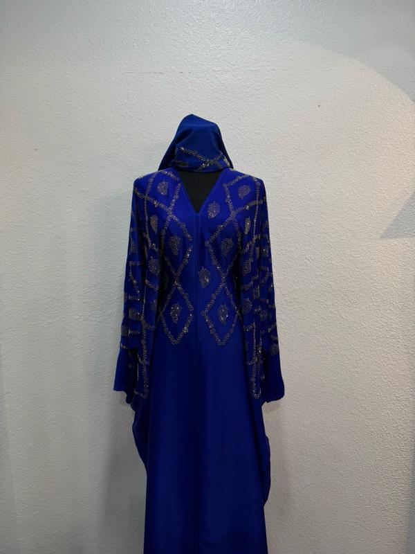 Dubai Butterfly Style Abaya - with Intricate Embellishments and Long Sleeves