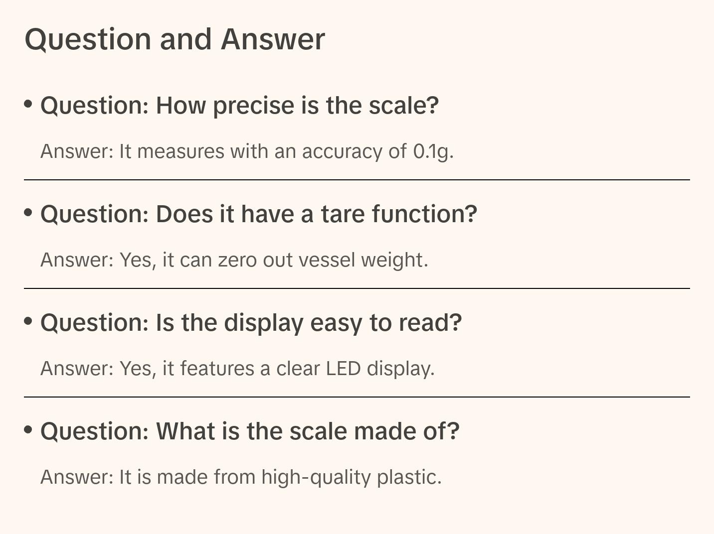 Digital Kitchen Coffee Scale