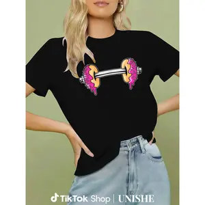 Donut Barbell Tee – Workout Motivation Gym Shirt