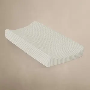 Sea Moss Sage Green Stripe - Convertible Bassinet Sheet & Changing Pad Cover
