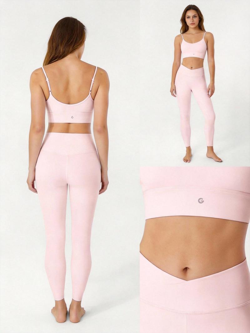 GLOWMODE 2PCS Slim-It BBL Jacket and 24" Crossover Yoga Leggings Daily Set TikTokShopBlackFriday