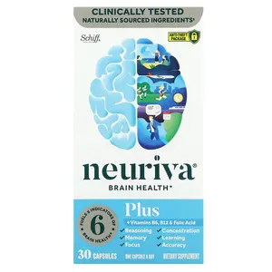 Schiff Neuriva Brain Health, Plus Vitamins B6, B12 & Folic Acid, 30 Capsules