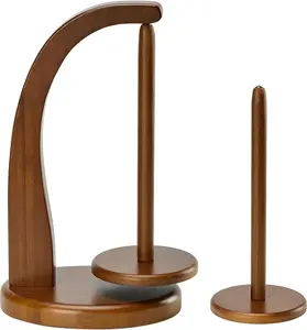 Yarn Holder for Crocheting, Beech Yarn Spinner: Effortless Rotation Achieved Through Magnetic Levitation,Wooden Spinners for Crocheting，Yarn Ball Holder (Brown)