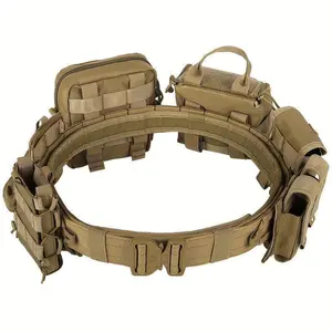 8-In-1 Multi-Functional Hunting Waist Bag & Belt - Made of 1000D Durable Polyester, Metal Snake Buckle Design, Detachable & Adjustable, with Accessory Pouch, Essential for Hunting, Fishing, Outdoor Patrol, And Camping, Available in Black/Gr