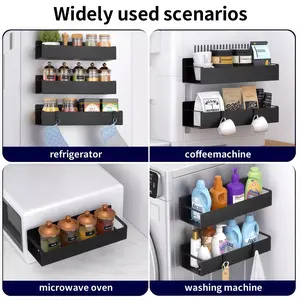 Kitchen Organizer Game-Changer Super Strong Magnetic No Drilling Needed Instantly Clear Up Your Countertop Fridge Side Rack for Snacks & Condiments