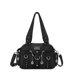 Angel Kiss Small Purse Handbag for Women Crossbody and Shoulder Bags Multipocket Soft Hobo Purses Adjustable Strap